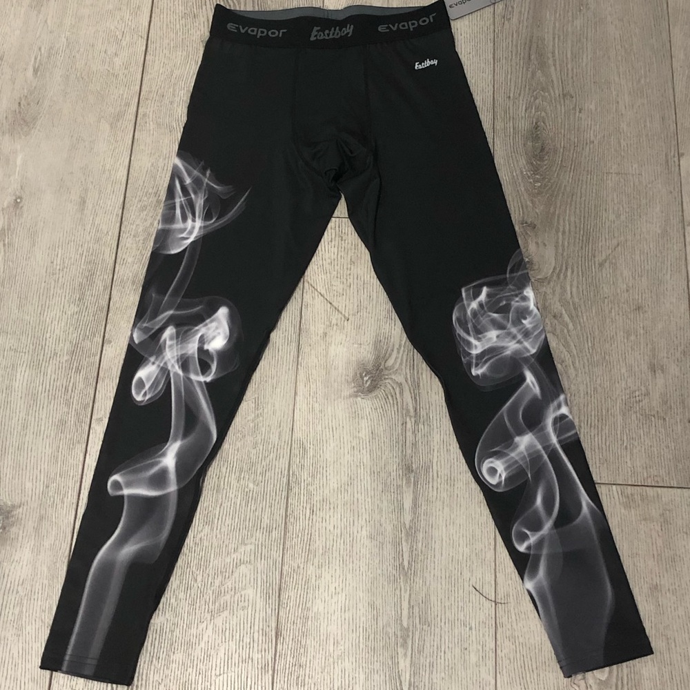 NWT Eastbay Evapor Compression Leggings Tights 2.0 Blk Smoke 6958993 Sz M